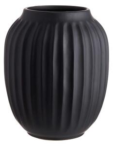 LIV kerámia váza, fekete 20 cm