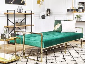 Smaragdzöld bársony kanapéágy MARSTAL
