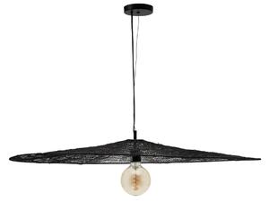 Fekete fém függőlámpa Kave Home Makai 100 cm