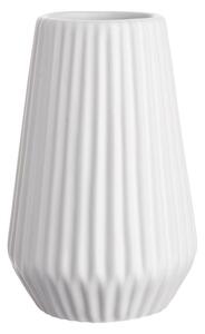 RIFFLE kerámia váza, matt fehér 13,5 cm