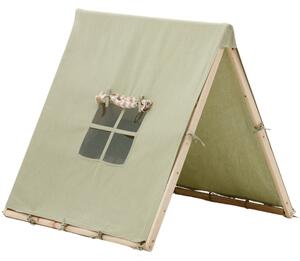 Zöld pamut pólósátor Kave Home Yanil 100 x 95 cm