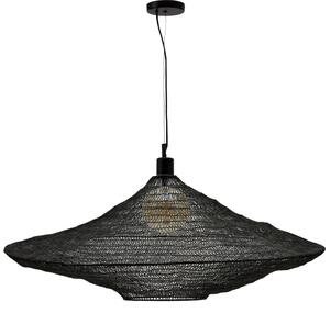 Fekete fém függőlámpa Kave Home Makai 87 cm
