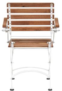 PARKLIFE összecsukható karfás szék natúr-fehér, 2 db