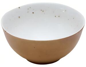 Barna-fehér kerámia tál Kave Home Publia 16,5 cm