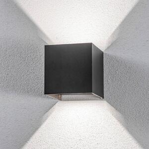 Lindby LED kültéri fali világítás Nivar, szögletes, fekete, IP54