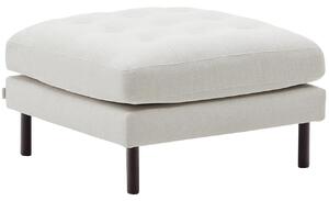 Világosszürke kárpitozott lábzsámoly Kave Home Debra 80 x 80 cm sötét alappal