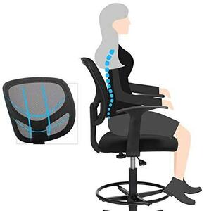 Songmics Ergonomikus Irodai szék - Állítható Magasságú Lábtartóval