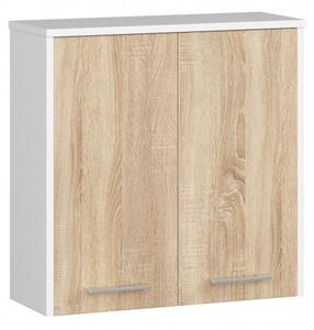 Fürdőszobai faliszekrény 60x60 cm - Akord Furniture - sonoma tölgy / fehér