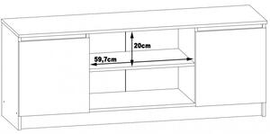 TV állvány 140 cm - Akord Furniture - sonoma tölgy