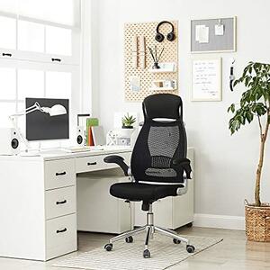 Songmics Irodai Forgószék - Ergonomikus Hálós Szék - Fekete