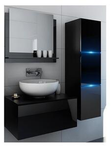 Venezia Like I. fürdőszobabútor szett + mosdókagyló + szifon (fényes fekete)
