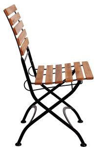 PARKLIFE összecsukható szék natúr-fekete, 2 db