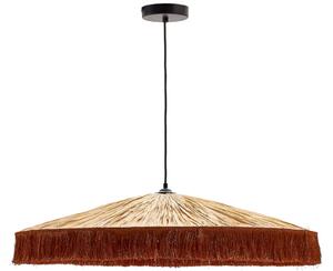 Rattan függőlámpa Kave Home Pollensa 75 cm, rojtokkal