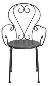 CENTURY karfás szék, fekete