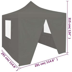VidaXL Összecsukható Sátor - 3x3m - Antracitszürke