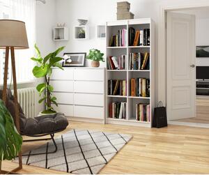 Polcos szekrény / könyvespolc - Akord Furniture 80 cm - fehér