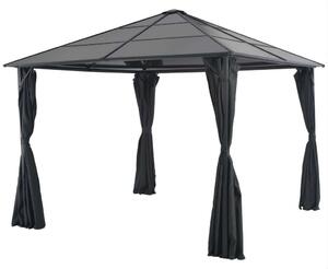 VidaXL Pavilon - Alumínium - 3x3m - Fekete