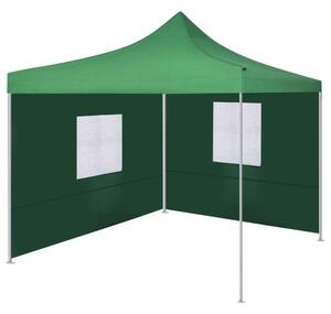 VidaXL Összecsukható Sátor - 3x3m - 2 Oldalfallal, Zöld