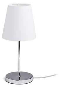 NYC/CONNY 15/15 asztali lámpa Polycotton fehér/króm 230V LED E27 7W