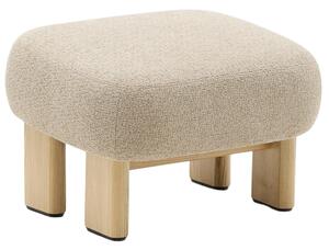 Bézs színű kárpitozott lábzsámoly Kave Home Cabana 66,5 x 56,5 cm