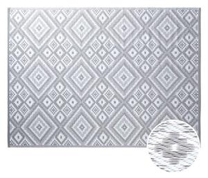 COLOUR CLASH kül- és beltéri szőnyeg, Ethno szürke-fehér 200 x 150cm