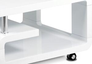 Ahg-617 Magasfényű Fehér Dohányzóasztal 70x70x43 cm