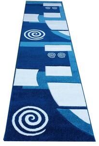 Kincső Modern Futószőnyeg Nyírt Türkiz Kék 80 x 300 cm