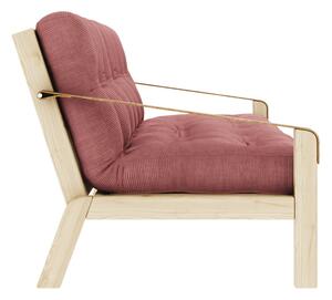 Rózsaszín kordbársony kinyitható kanapé 204 cm Poetry – Karup Design
