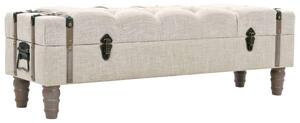 VidaXL Tárolós Pad - Fenyőfa és Acél - 111x34x37 cm