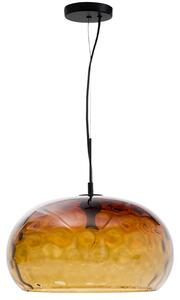 Barna üveg függőlámpa Kave Home Balma 40 cm