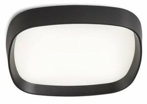 BOLLO Modern LED mennyezeti lámpa fekete/opál, 5cm