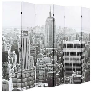 VidaXL New York Paraván - Fekete-Fehér - 228x170 cm