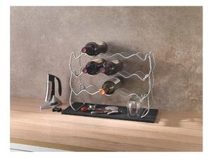 Wine háromszintes borosüveg tartó 12 palackhoz, hossz 45 cm - Metaltex