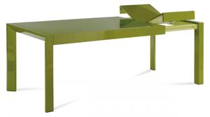 Wd-5829 Magasfényű Zöld Bővíthető étkezőasztal 160+50x90 cm