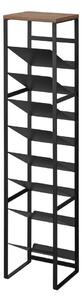 Fekete fém bortartó polcos állvány, palackok száma 16 20x88,5x19 cm Tower – YAMAZAKI