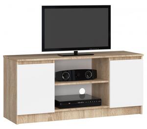 TV állvány 120 cm - Akord Furniture - sonoma tölgy / fehér