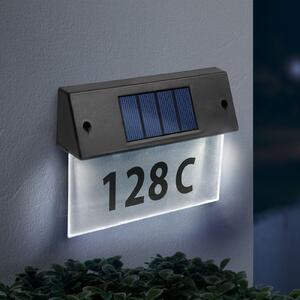 Napelemes LED házszám világítás hideg fehér 10 cm