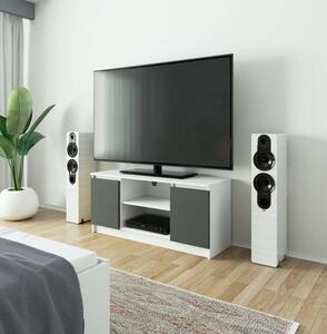TV állvány 120 cm - Akord Furniture - fehér / szürke