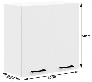 Konyhabútor felső szekrény - 60 cm - fehér