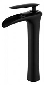 Mexen Lyra magasított mosdó csaptelep - fekete (745310-70)