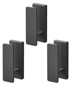 Fekete fali fém akasztó szett 3 db-os Tower – YAMAZAKI