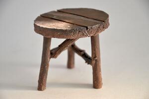 Tündérkert fa asztal barna 6,6 cm