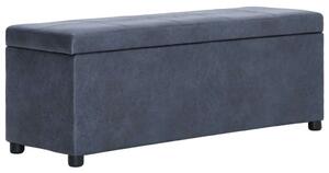 VidaXL Tárolós Pad - Szürke Művelúr - 116 cm