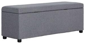 Tárolós Pad - Világosszürke Poliészter - 116 cm