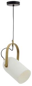 Fehér üveg függőlámpa Kave Home Reisy 14 cm