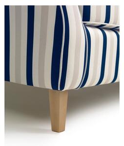 Lorris kék-fehér csíkos kanapé, 193 cm - Max Winzer