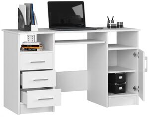 Íróasztal - Akord Furniture - 124 cm - fehér