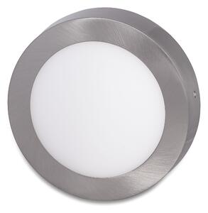 Ecolite Ezüst rögzíthető LED-panel, gömbölyű, 225mm, 18W A fény színe: Nappali fehér