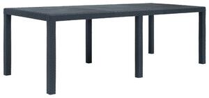 VidaXL Kertasztal - Műanyag Rattan - 220x90x72 cm