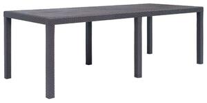 VidaXL Kültéri Műanyag Kerti Asztal - Rattanhatású - 220x90x72 cm
